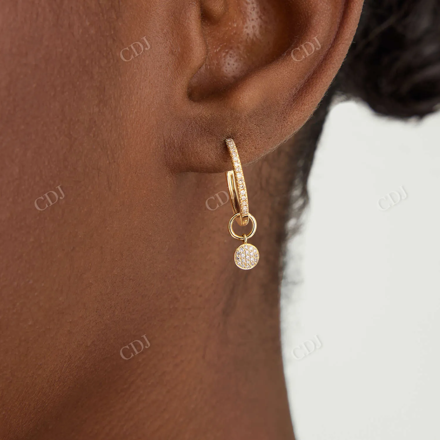 0.039CT Lab Grown Round Diamond Earrings