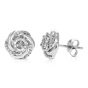 1/10 cttw Round Lab Grown Diamond stud earrings .925 Sterling Silver Prong Set, 2/3 Inch 1/10 cttw Round Lab Grown Diamond stud earrings .925 Sterling Silver Prong Set, 2/3 Inch