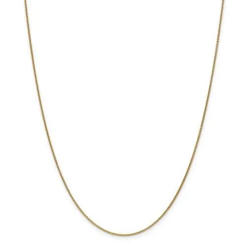 14KT GOLD 1MM CABLE CHAIN NECKLACE -  3 LENGTHS