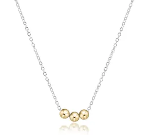 16" Necklace Sterling Mixed Metal - Joy Gold