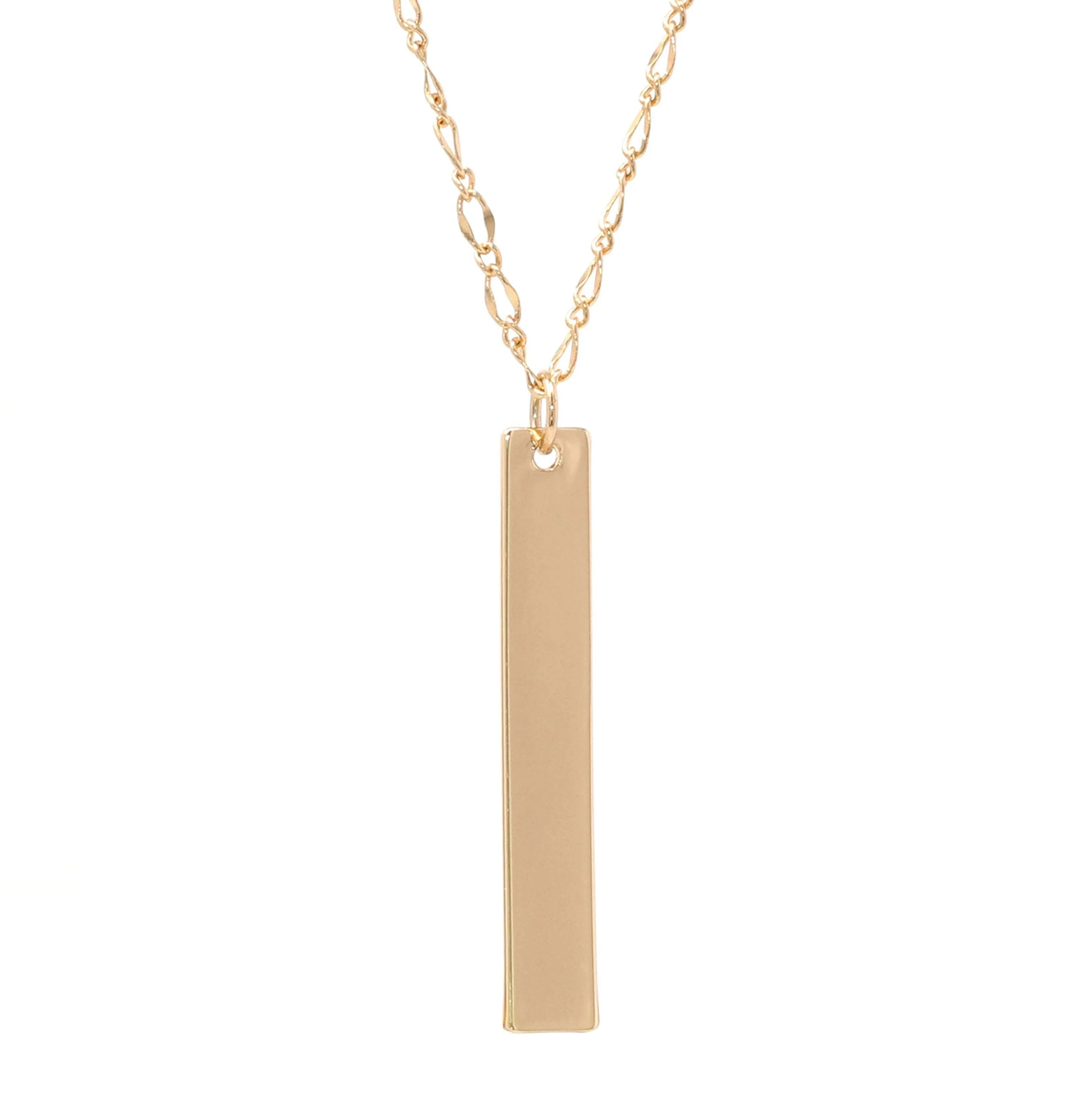 2 Layer Necklace with Bar charm