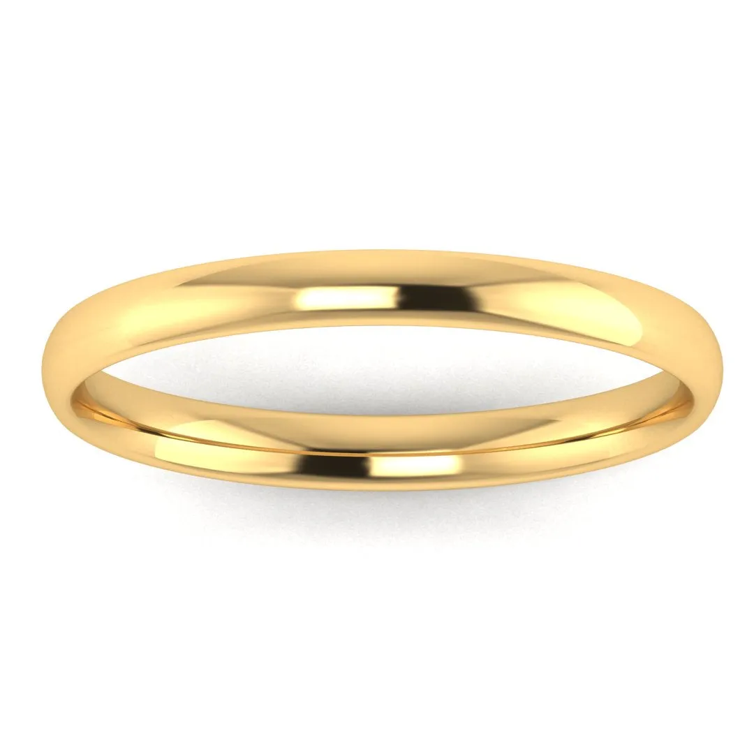 2mm Band Classic Traditional Court Wedding Ring