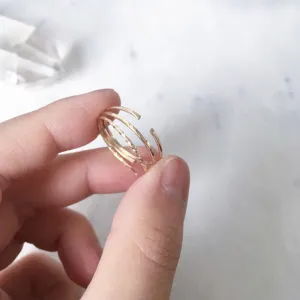 3 Thin Gold Rings