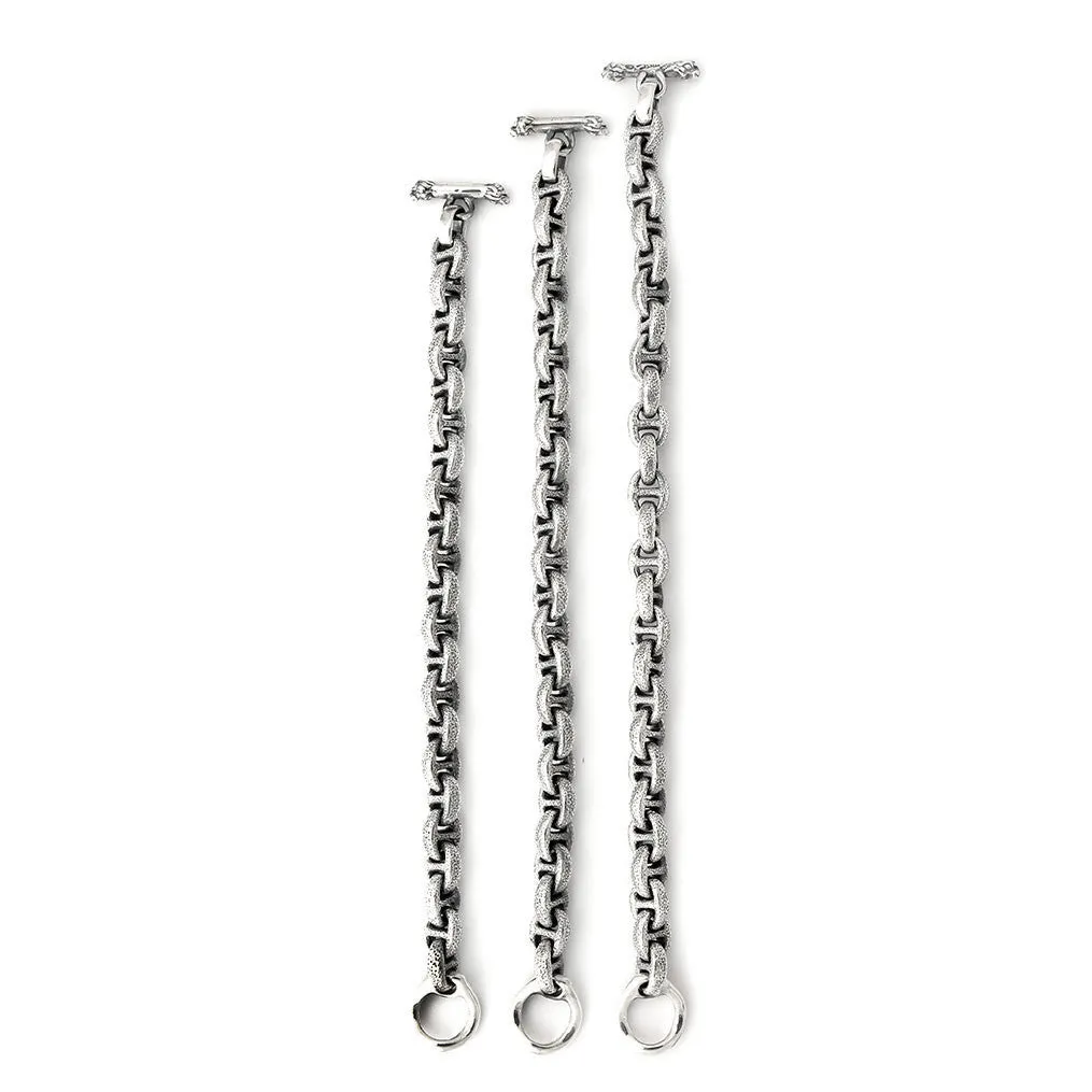 30th Anniversary Hammered Boat Link Bracelet