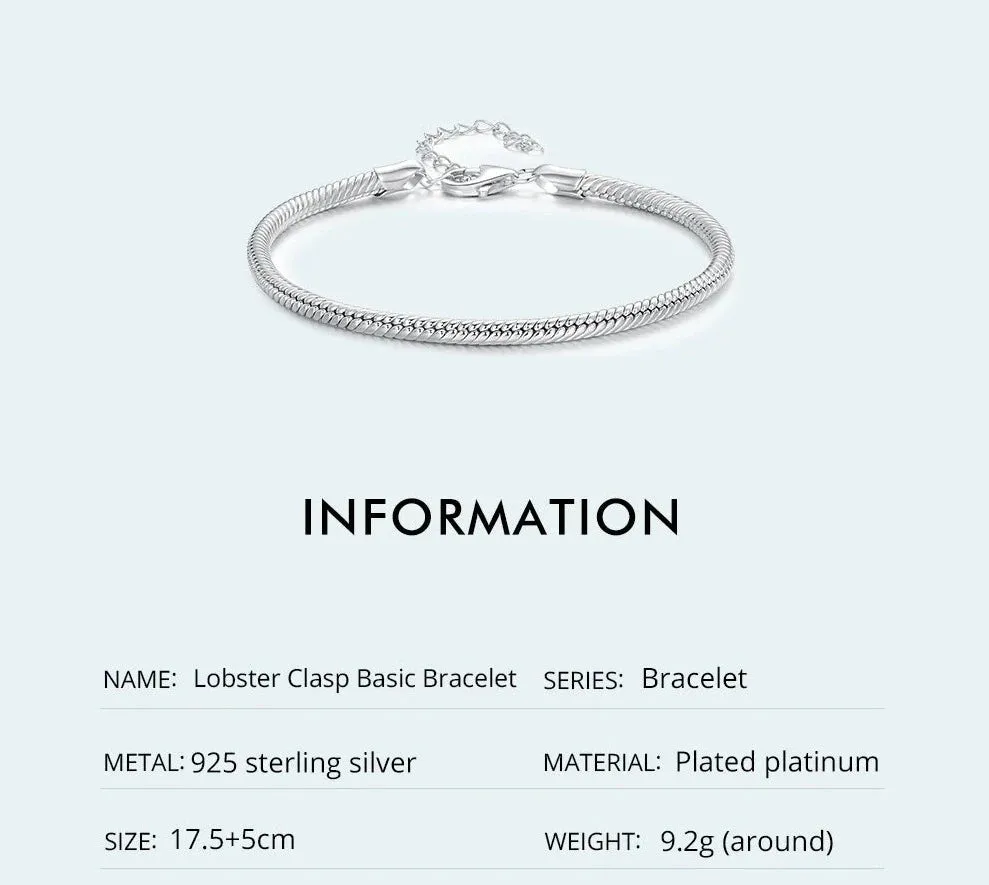 925 Sterling Silver Lobster Bracelet