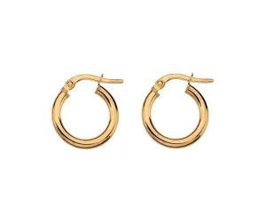 9ct 10mm Gold Hoop Earrings