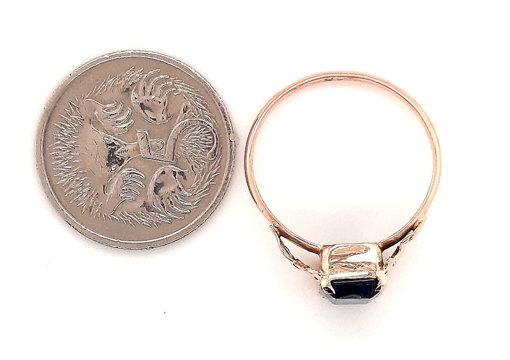 9ct Yellow Gold & Sapphire Vintage Ring