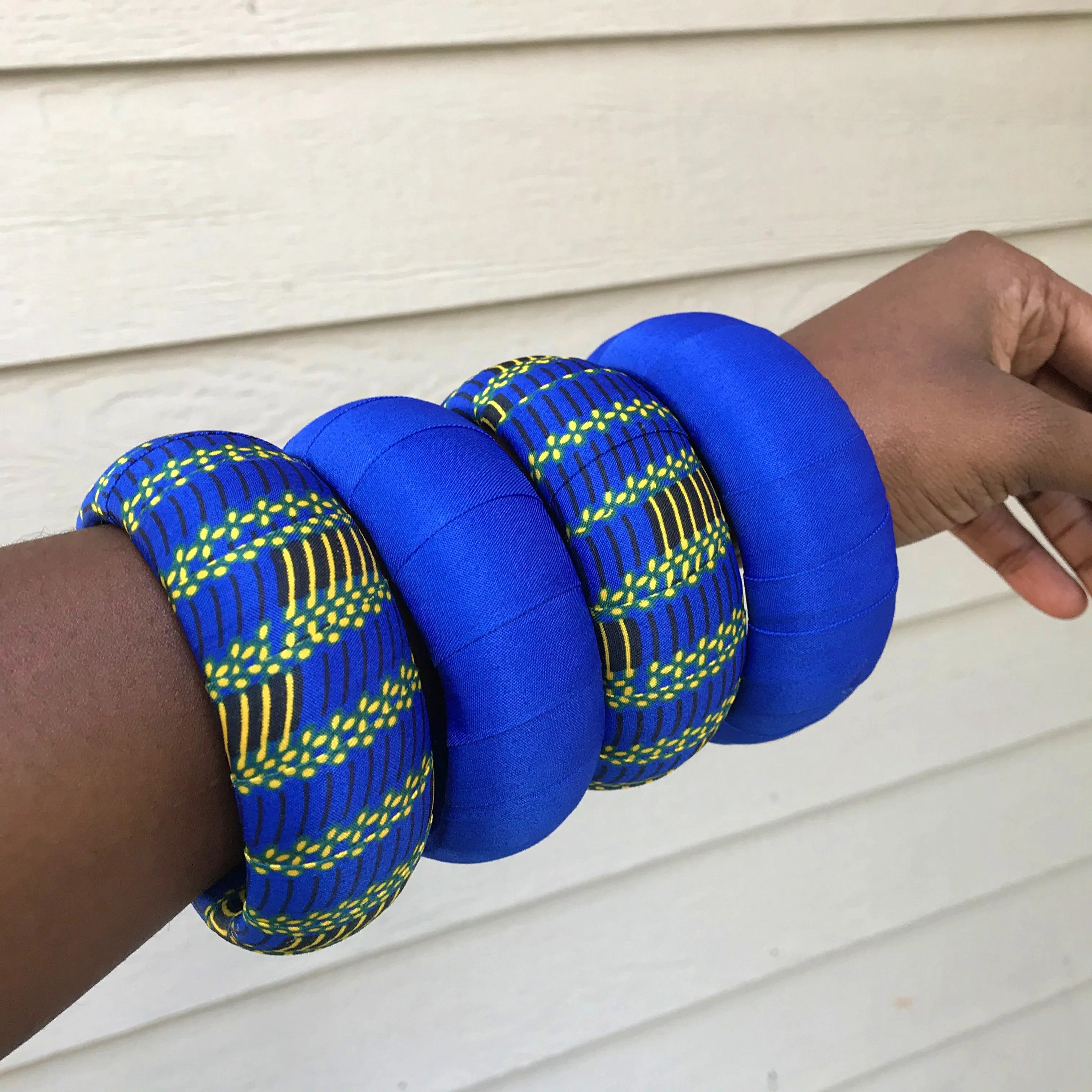 Adama African Print Bangle Bracelets