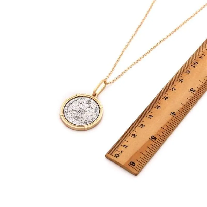 AL-N84295 /TRACYSGER/ Gold coin necklace