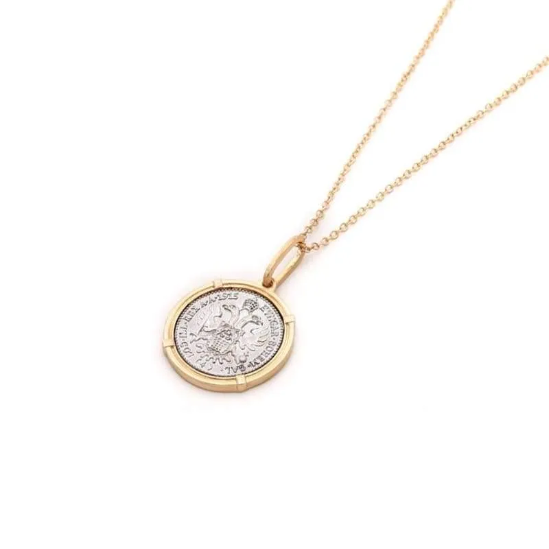 AL-N84295 /TRACYSGER/ Gold coin necklace