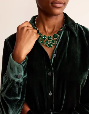Andrea Jewel-Cluster Necklace-Green
