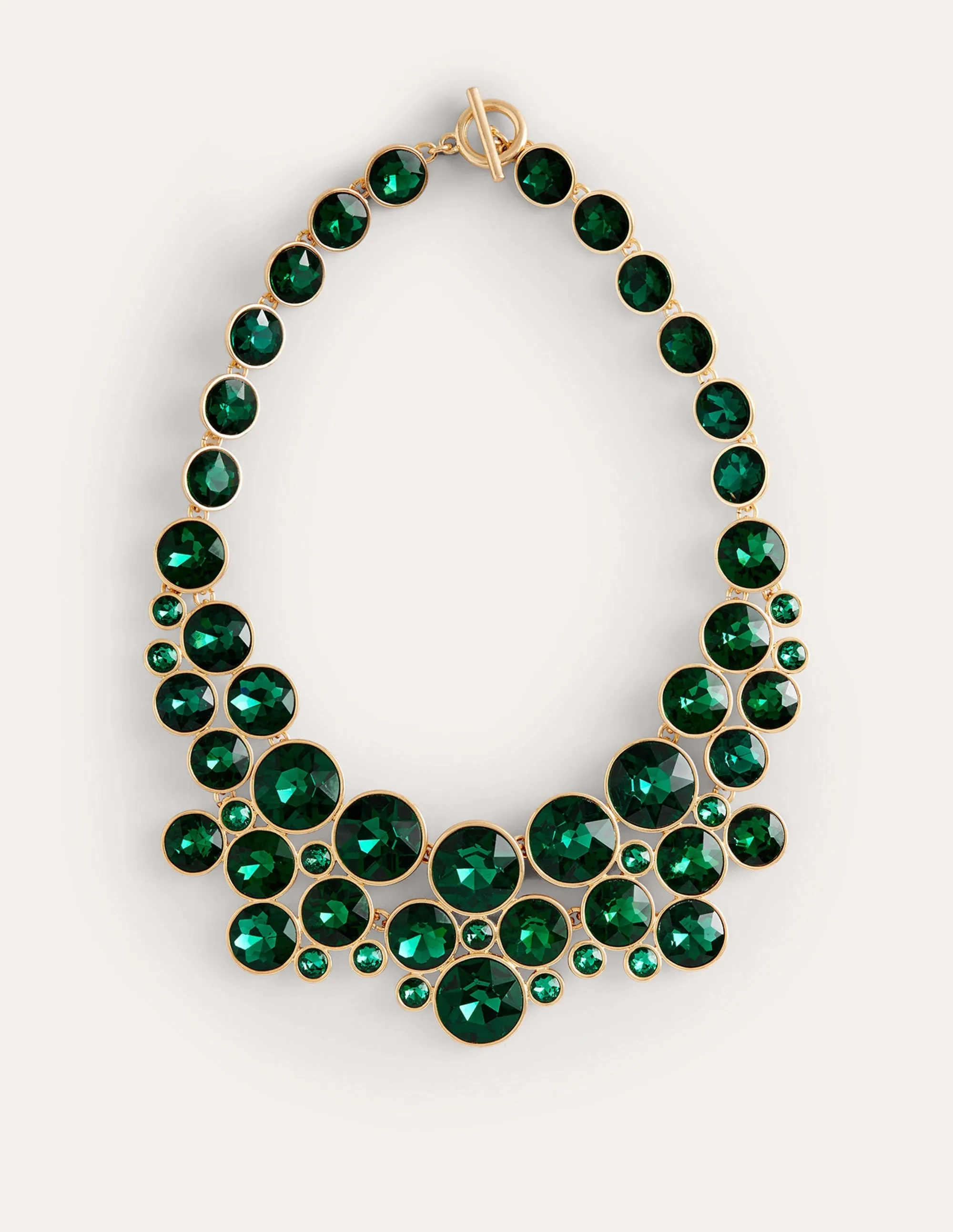Andrea Jewel-Cluster Necklace-Green