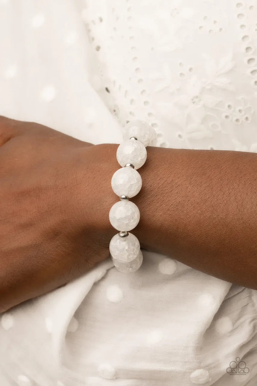 Arctic Affluence White Paparazzi Bracelet