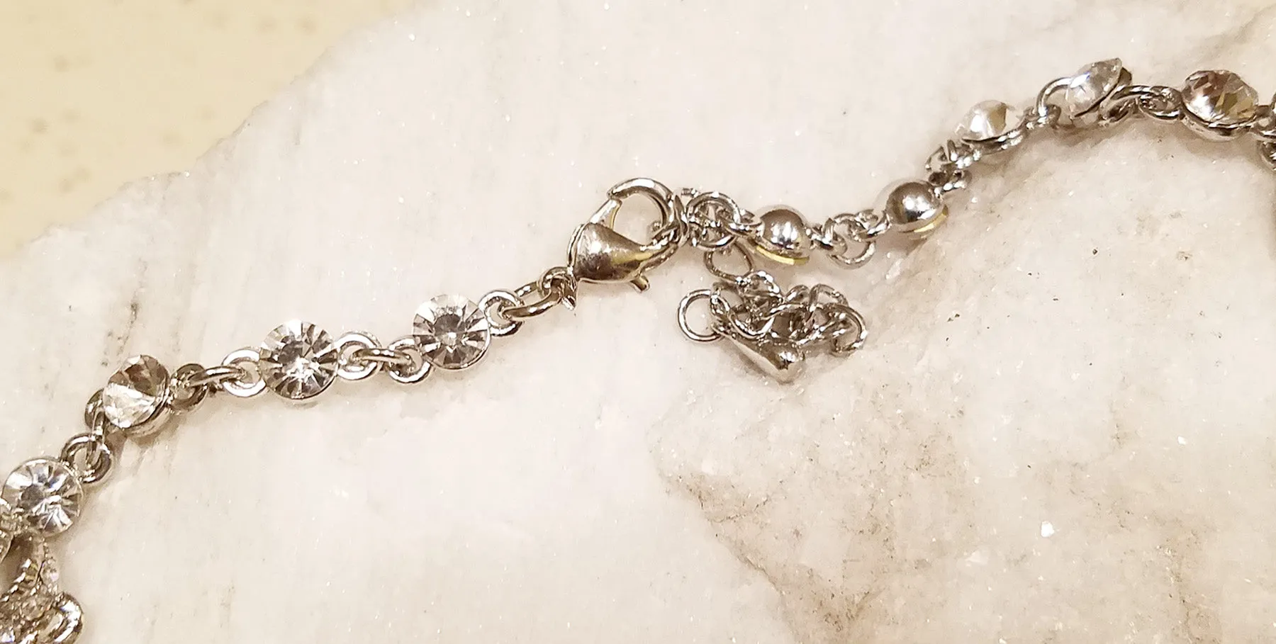 Austrian Crystal Skull Cluster Necklace Set