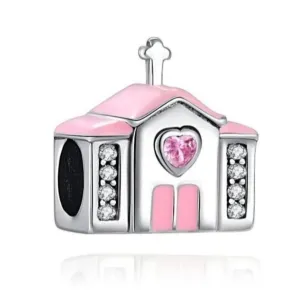Beautiful Church Charm - 925 Sterling Silver