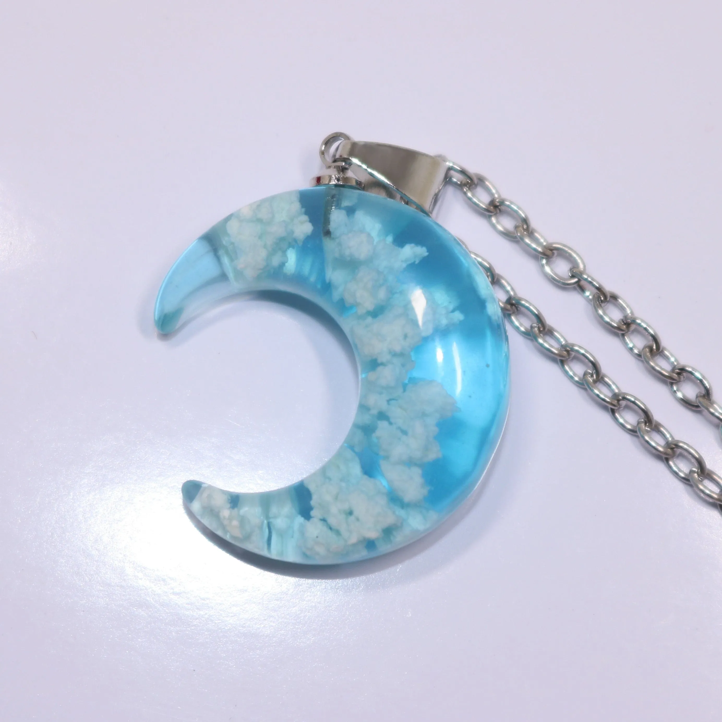 Blue Sky White Cloud Chain Necklace