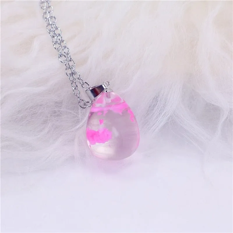 Blue Sky White Cloud Chain Necklace