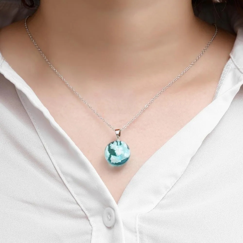 Blue Sky White Cloud Chain Necklace