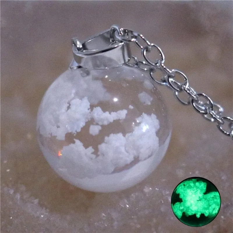 Blue Sky White Cloud Chain Necklace