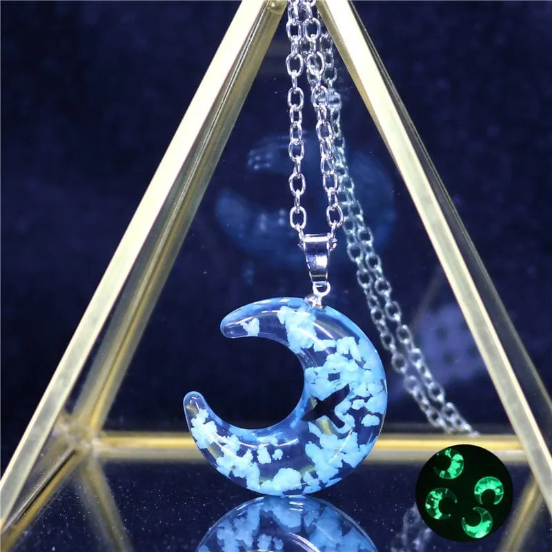Blue Sky White Cloud Chain Necklace