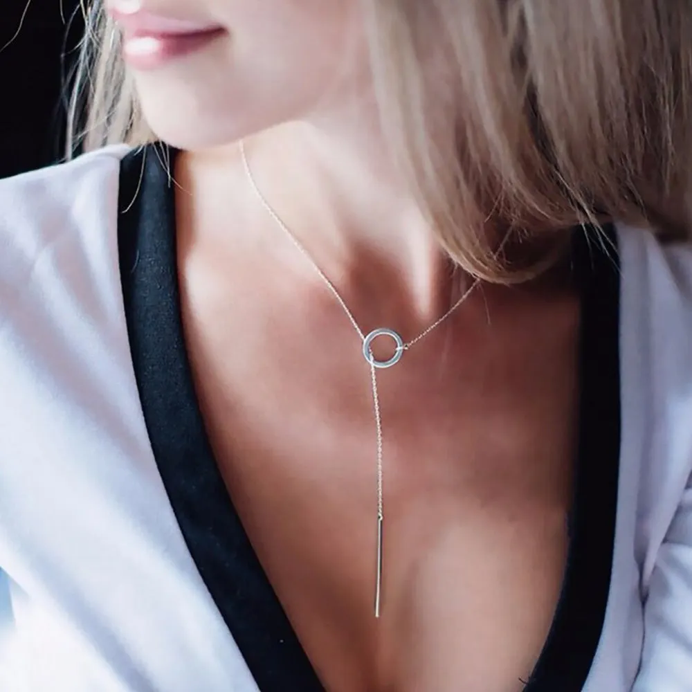 Bohemian Metal Chain OT Buckle Geometric Necklace