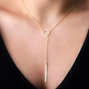 Bohemian Metal Chain OT Buckle Geometric Necklace