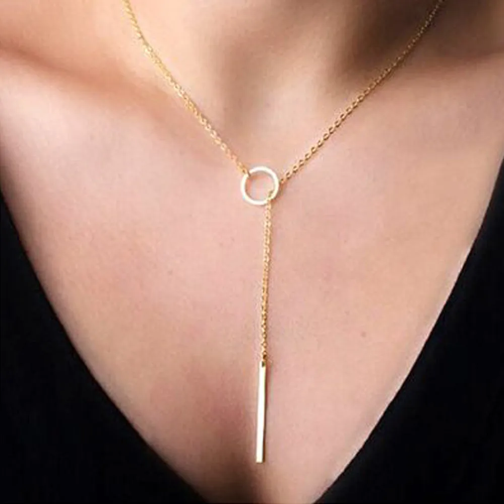 Bohemian Metal Chain OT Buckle Geometric Necklace