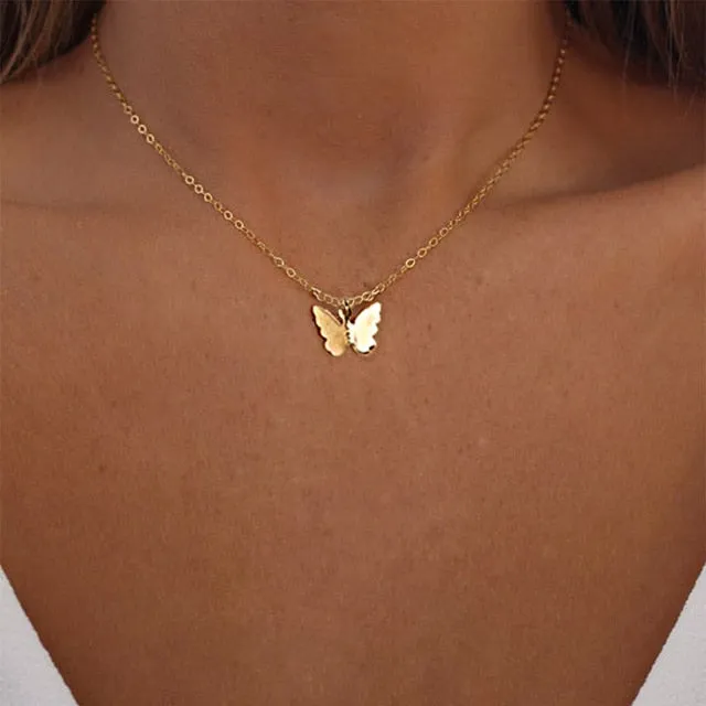 Butterfly Choker Necklace For Women