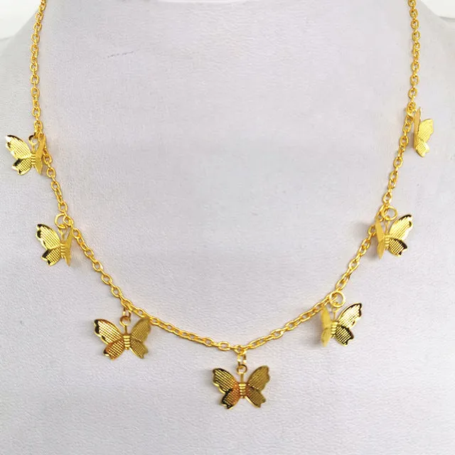 Butterfly Choker Necklace For Women