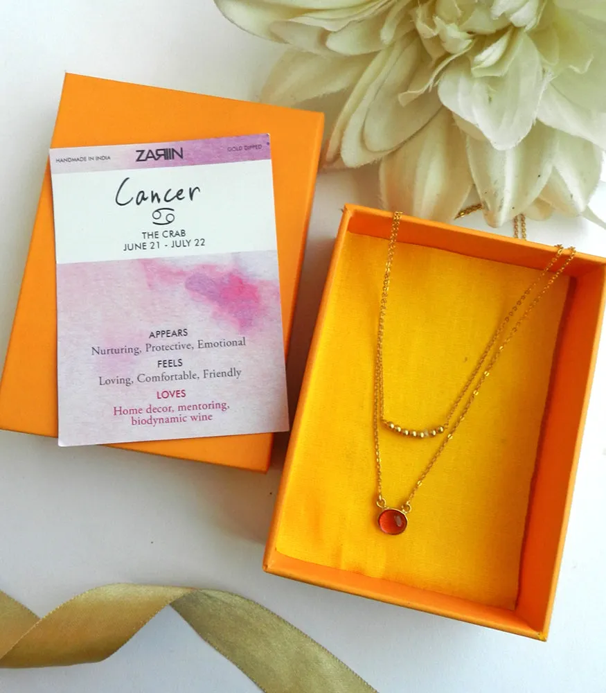 Cancer Double Stone Necklace
