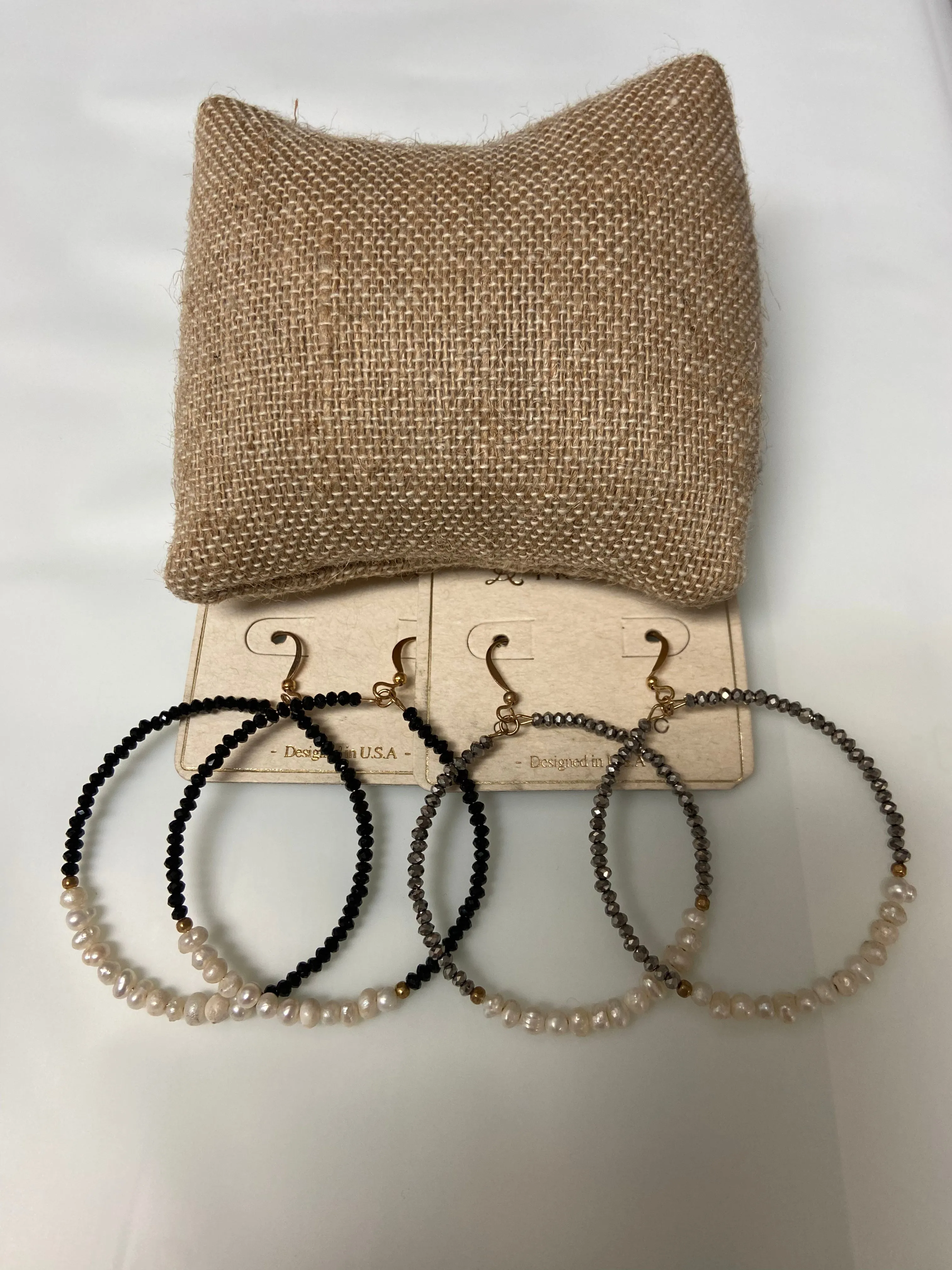 Circle Drop With Pearl Accent