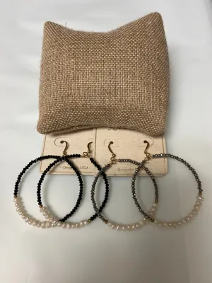 Circle Drop With Pearl Accent