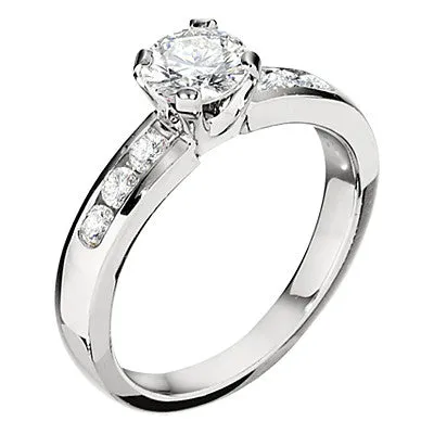 Classic Channel Set Engagement Ring Setting .30CTTW