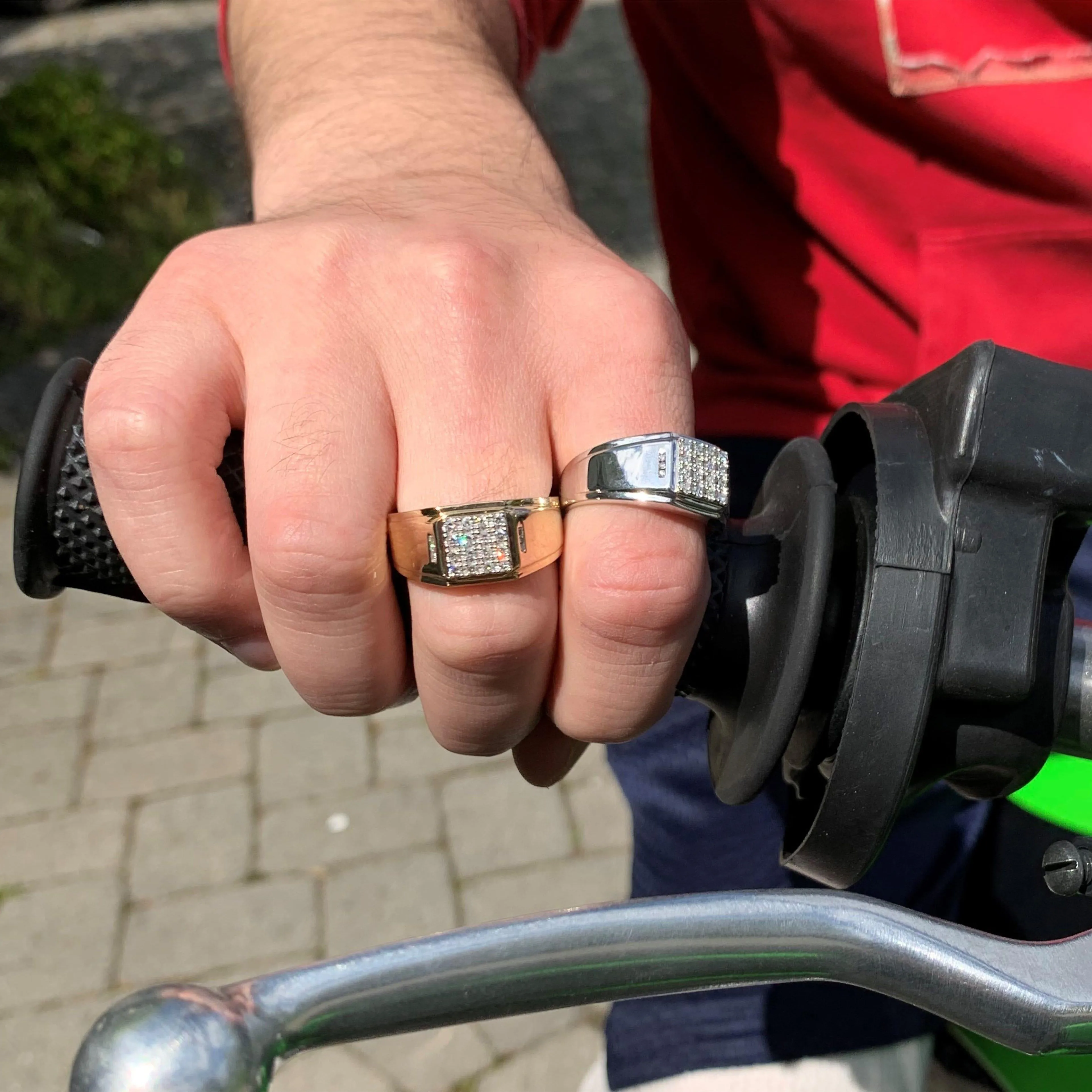 Classic Mens Diamond Gold Ring