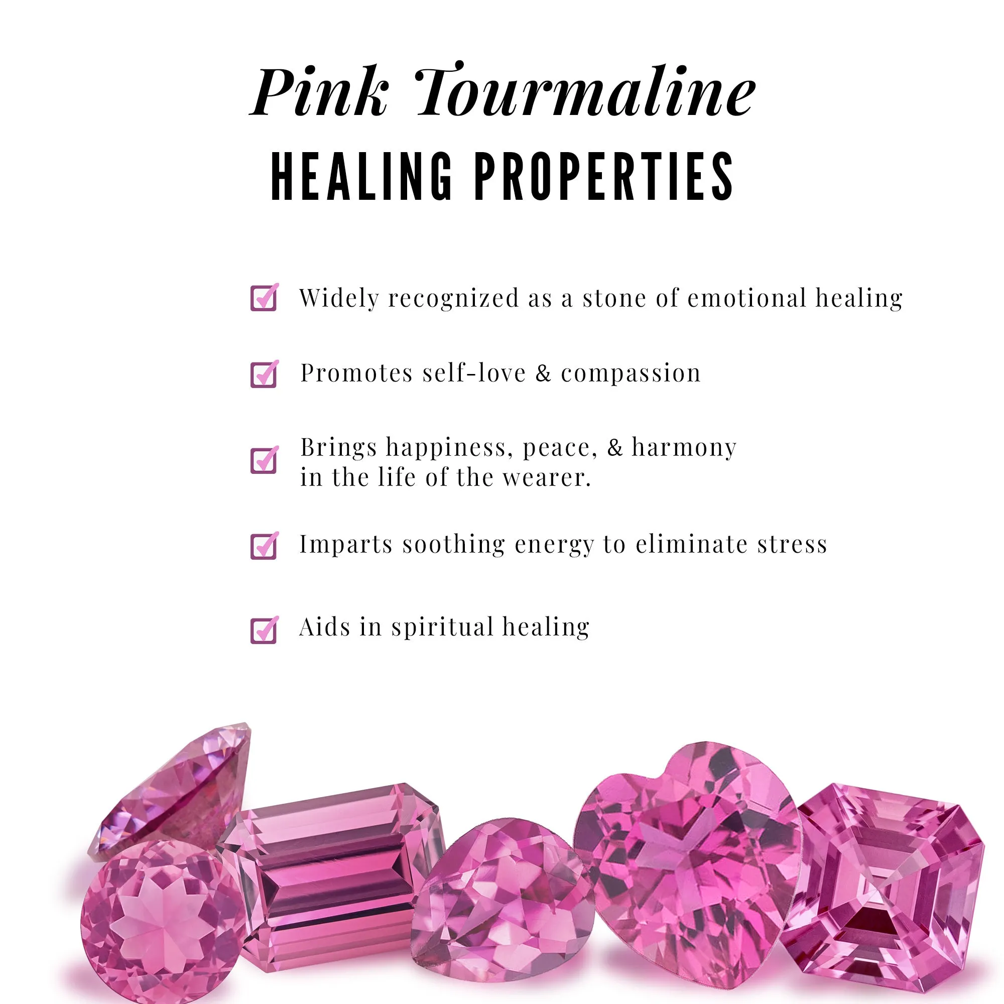 Classic Pink Tourmaline Solitaire Ring with Diamond