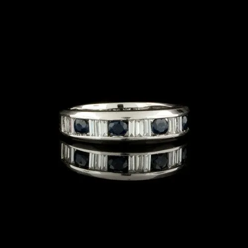 Diamond & Sapphire 14k Band Ring