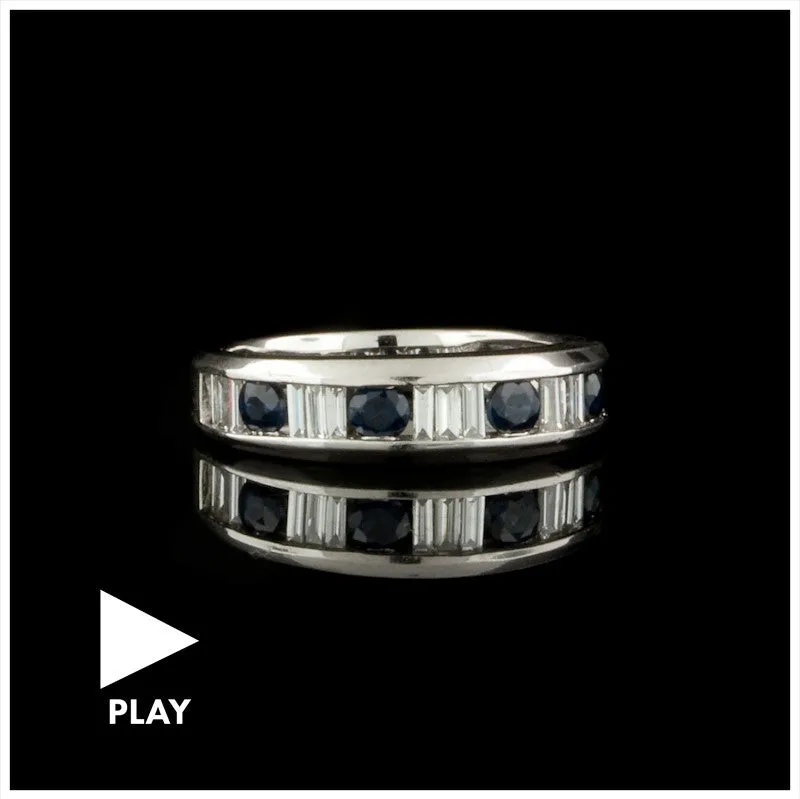 Diamond & Sapphire 14k Band Ring