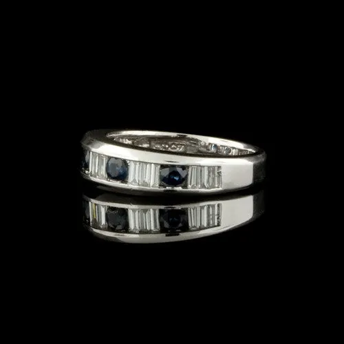 Diamond & Sapphire 14k Band Ring