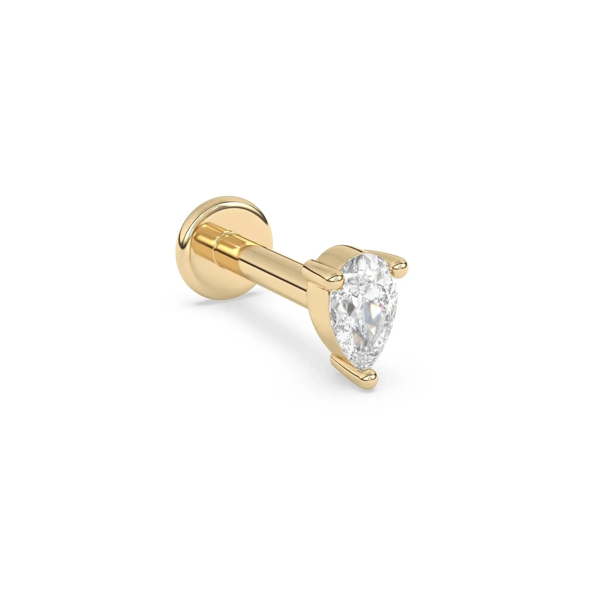 Diamond Pear Stud