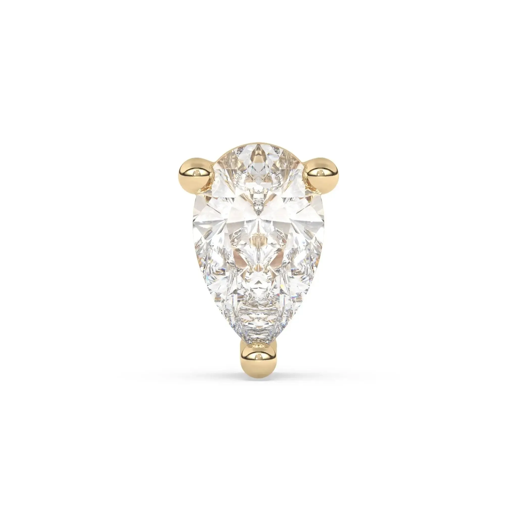 Diamond Pear Stud