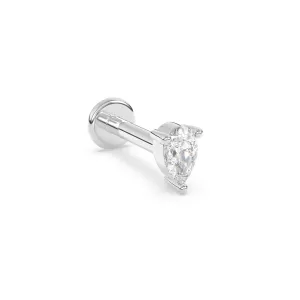 Diamond Pear Stud