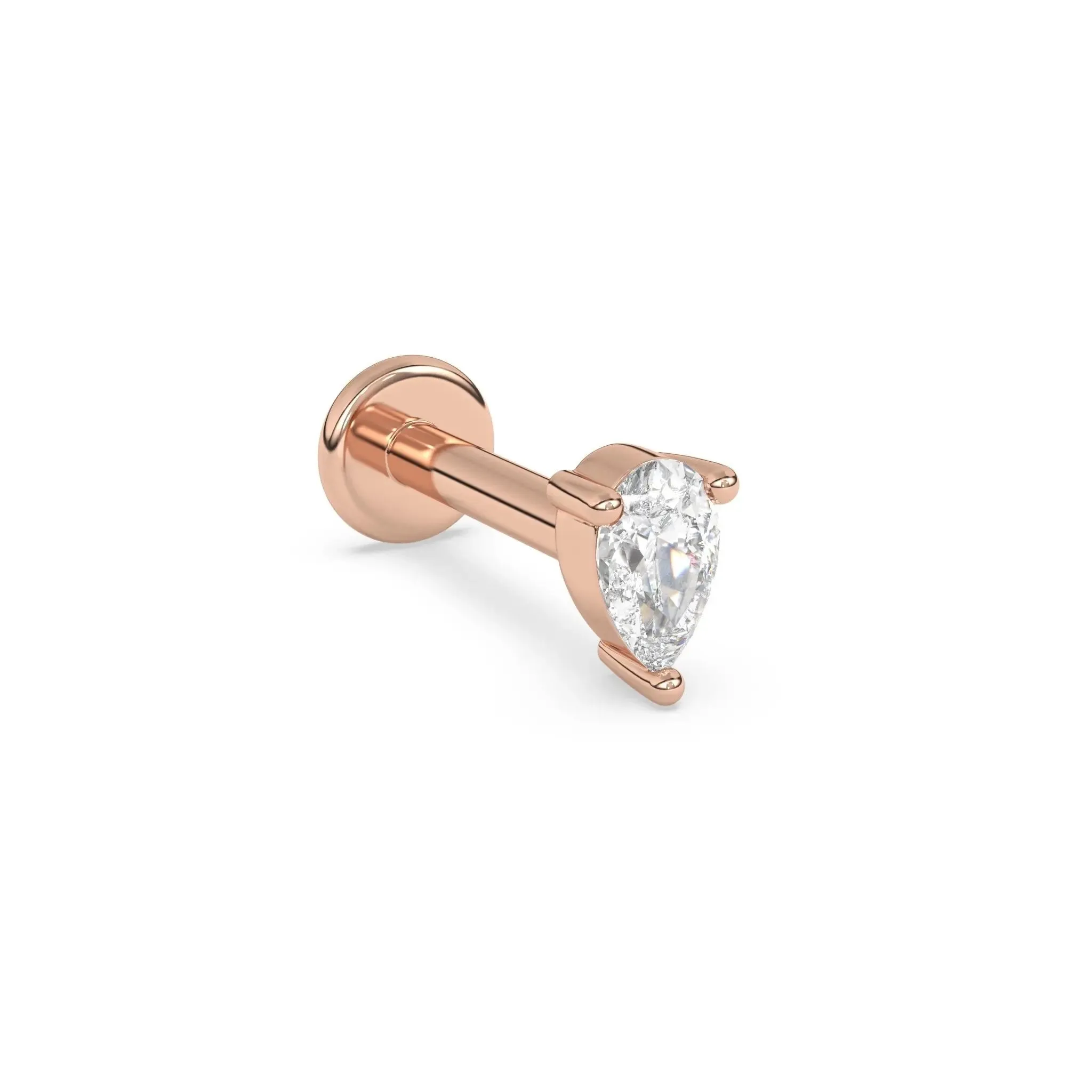 Diamond Pear Stud