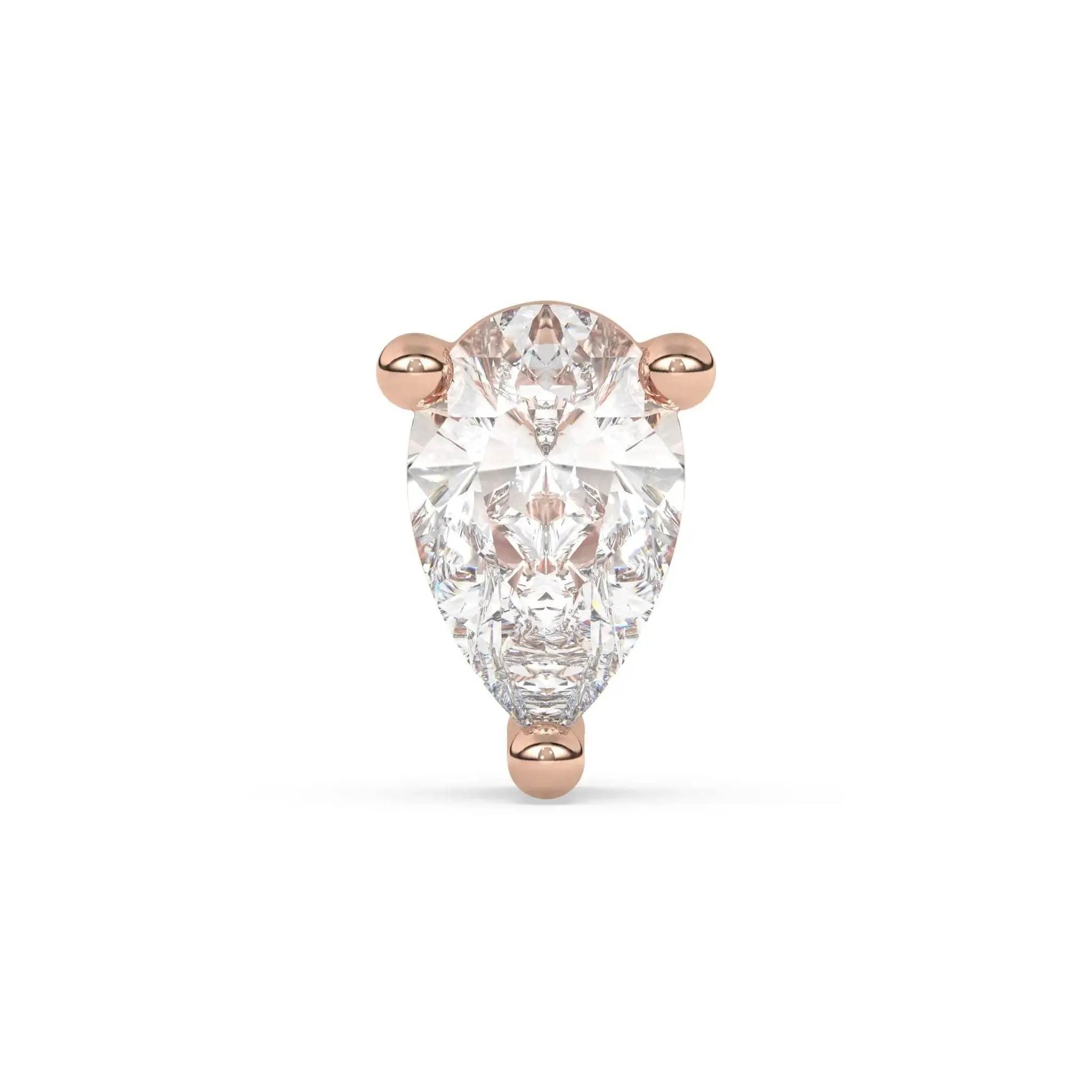 Diamond Pear Stud