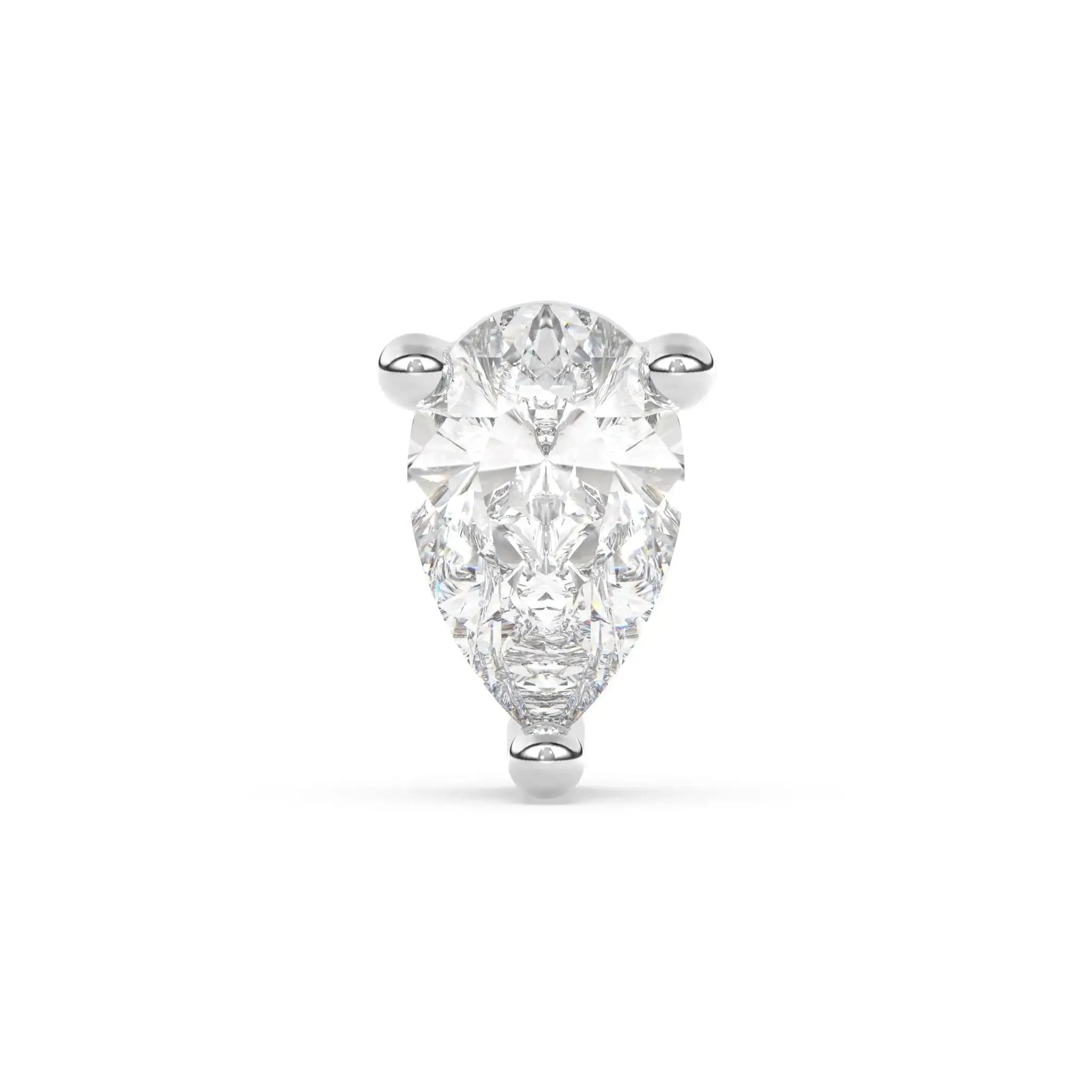 Diamond Pear Stud
