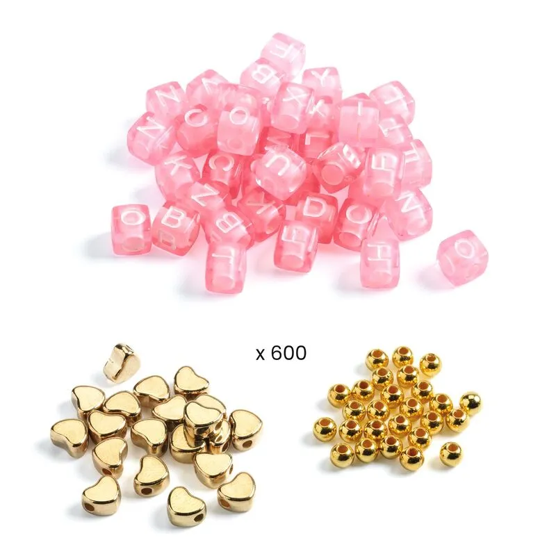 DJECO - GOLD ALPHABET BEADS