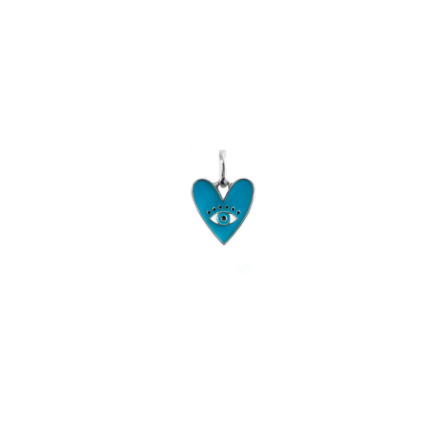 enamel evil eye heart bale charm