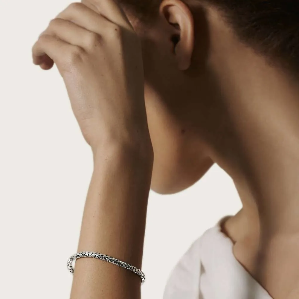 Essentials Dot Silver Slim Chain Bracelet Size M by John Hardy