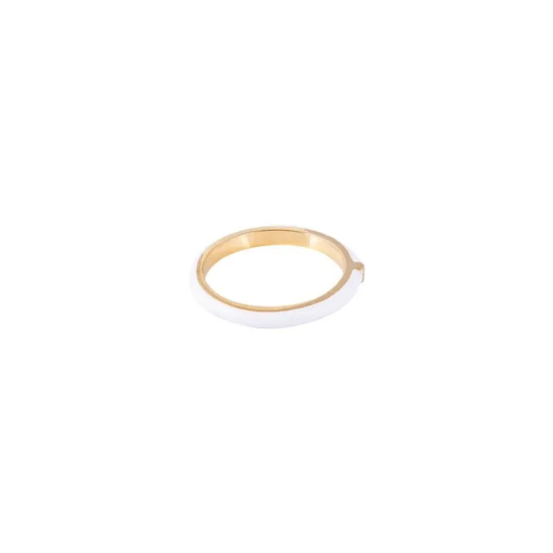 Fairley | Coconut Enamel Stacker Ring