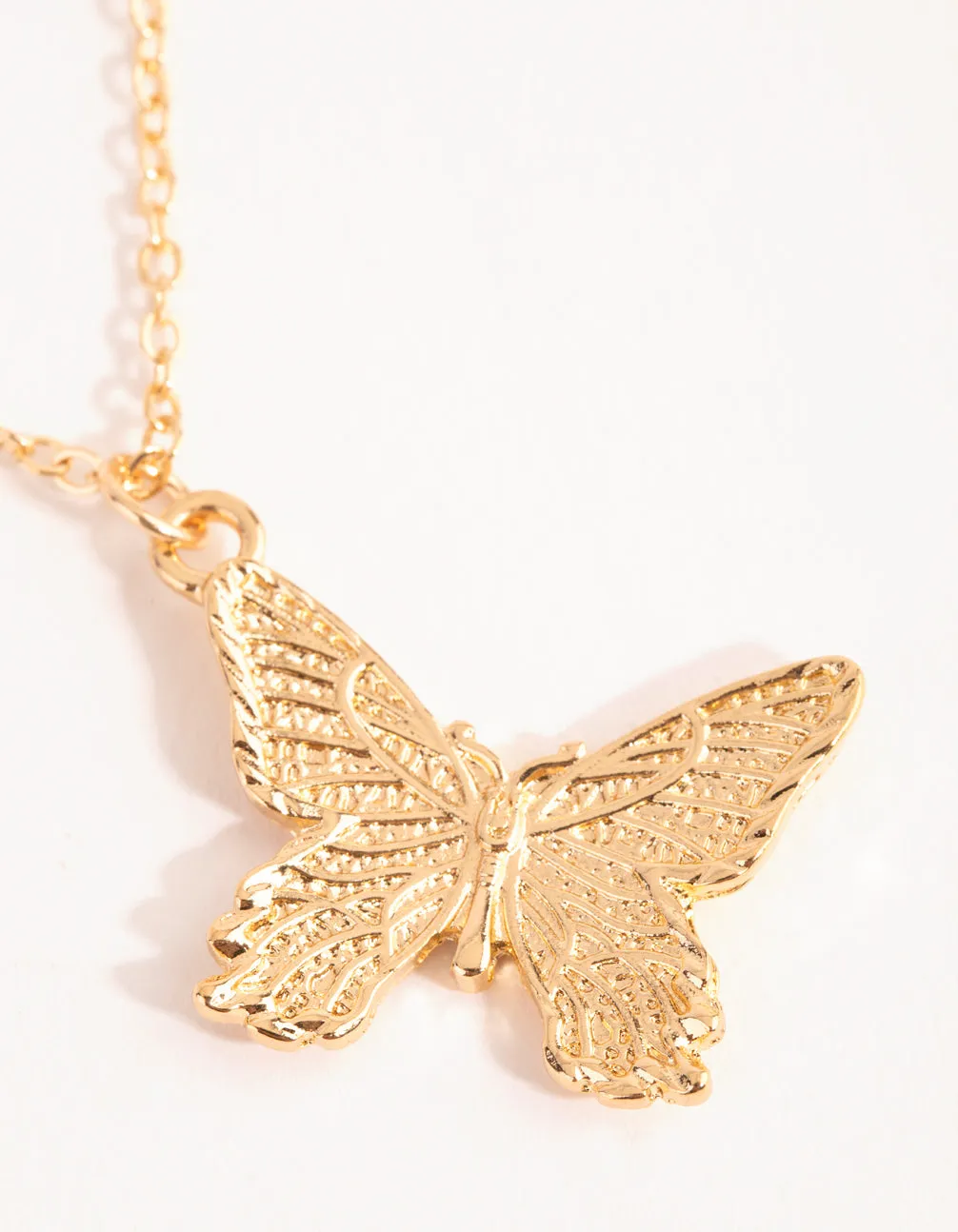 Gold Multi Butterfly Layered Necklace