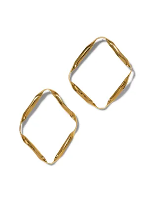 Gold Ribbonelle Post Earrings